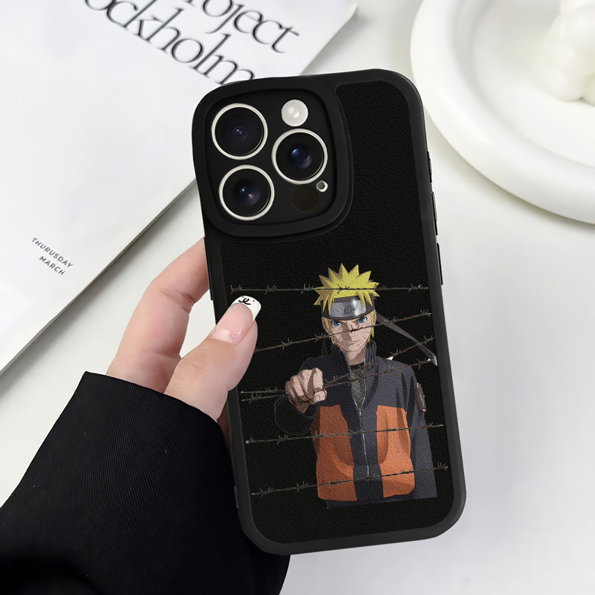 （画像用） NARUTO -ナルト- うずまき ナルト Uzumaki Naruto 【iPhone 16シリーズ対応】シリコンスマホケース（レザー調） 材質：シリコン